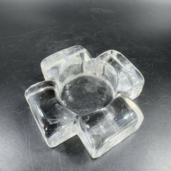 Glasi Hergiswil Handblown Clear Glass Roberto Niederer Tea Light Holder Single - Picture 8 of 11